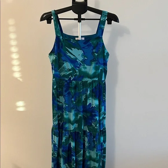 Gilli Teal and Navy Maxi Dress - Picture 1 of 5